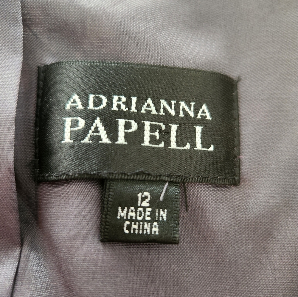 Adrianna PapellElegant Lace Dress in Purple/Grey